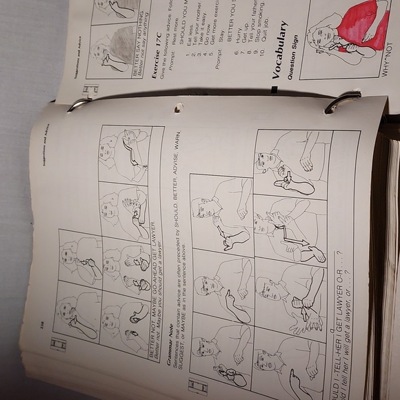 Vintage  Learning American Sign Language Soft Cover Book Illustrated - Picture 7 of 11